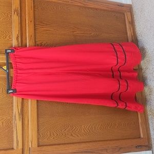 Vintage Red maxi skirt